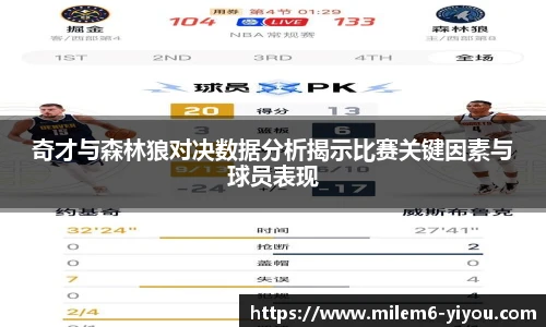 奇才与森林狼对决数据分析揭示比赛关键因素与球员表现